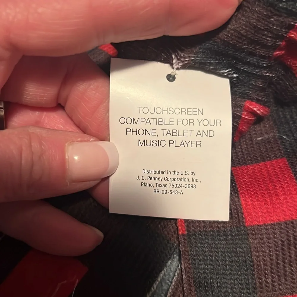 Mixit Black & Red Plaid Touchtech Gloves